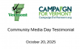 Community Producer Pat McDonald Community Media Day Testimonial 10/20/2025