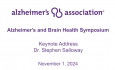 Alzheimer's Association - Vermont Chapter - Alzheimer's and Brain Health Symposium: Keynote 11/1/2024