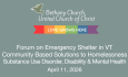Bethany Church Randolph - Forum on Emergency Shelter in VT: Substance Use Disorder, Disability and Mental Health 4/11/2026
