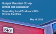 Hunger Mountain Coop Dinner and Discussion - Supporting Local Producers with Diverse Identities 5/18/2023