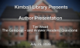 Kimball Library Presents - Author Presentation - Tim Weed 7/25/2026