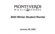 Monteverdi Music School - Winter Student Recital 1/29/2023