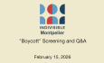 Indivisible Montpelier - Boycott Screening and Q and As 2/15/2026