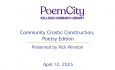 Poem City - Kellogg Hubbard Library - Community Crostic Construction, Poetry Edition 4/12/2025