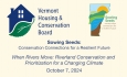 Vermont Housing and Conservation Board - Sowing Seeds: When Rivers Move: Riverland Conservation and Prioritization for a Changing Climate 10/7/2024