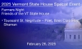 Vermont State House Special Event - Farmers Night - Friends of the VT State House: Toussaint St. Negritude 2/26/2025