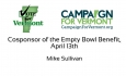 Vote for Vermont - Mike Sullivan, Co-Sponsor of the Empty Bowl Benefit 3/27/2025
