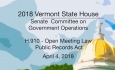 Vermont State House: H.910 - Open Meeting Law Public Records Act 4/4/18