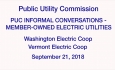 Public Utility Commission - Informal Conversations - Member-Owned Electric Utilities