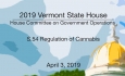 Vermont State House - S.54 Regulation of Cannabis 4/3/19