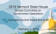 Vermont State House - Cannabis Control Board and S.54 2/5/19
