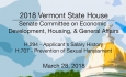 Vermont State House - H.294 Applicant's Salary History & H.707 Prevention Sexual Harassment 3/28/18