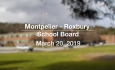 Montpelier - Roxbury School Board - March 20, 2019