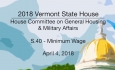 Vermont State House: S.40 - Minimum Wage 4/4/18