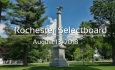 Rochester Selectboard - August 13, 2018