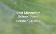 East Montpelier School Board - October 24, 2018