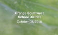 Orange Southwest Unified Union District - October 8, 2018