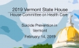 Vermont State House - Suicide Prevention in Vermont 2/14/19