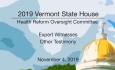 Vermont State House - Health Reform Oversight Committee 11/4/19