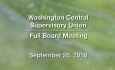 Washington Central Supervisory Union - Full Board Meeting 9/26/18