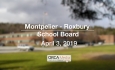 Montpelier - Roxbury School Board - April 3, 2019