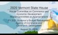 Vermont State House - FY 2021 Governor's Budget Restatement - ACCD 8/25/2020