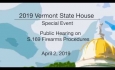 Vermont State House Special Event: Public Hearing on  S.169 Firearms Procedures