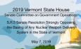 Vermont State House - Opposition to Basing Any Nuclear Weapon Delivery System in VT 57/19