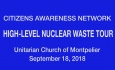 Citizens Awareness Network - High-Level Nuclear Waste Tour 9/18/18