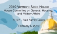 Vermont State House - H.107 Paid Family Leave 2/5/19