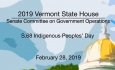 Vermont State House - S.68 Indigenous Peoples' Day 2/28/19