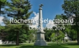 Rochester Selectboard - October 28, 2019