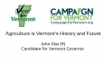 Vote for Vermont: Agriculture is VT's History & Future with John Klar