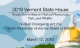 Vermont State House - 19-0040 Changes to Act 250, H.357 Prohibition of Wanton Waste of Wildlife