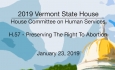 Vermont State House - H.57 Preserving the Right to Abortion 1/23/19