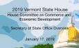 Vermont State House - Secretary of State Office Overview 1/17/19