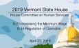 Vermont State House - S.23 Minimum Wage, S.54 Cannabis 4/23/19