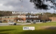 Montpelier - Roxbury School Board - August 14, 2019