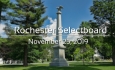 Rochester Selectboard - November 25, 2019