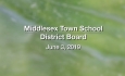 Middlesex Town School District Board - June 3, 2019