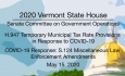 Vemont State House - H.947, COVID-19: S.124 Miscellaneous Law Enforcement Amendments 5/15/2020