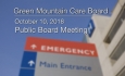 Green Mountain Care Board - Public Board Meeting - 10/10/18