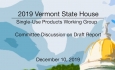 Vermont State House - Single-Use Products Working Group 12/10/19