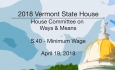 Vermont State House: S.40 - Minimum Wage 4/19/18