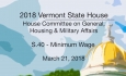 Vermont State House: S.40 - Minimum Wage 3/21/18