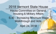 Vermont State House: S.40 - Minimum Wage 4/24/18