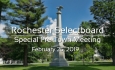Rochester Selectboard - Pre-Town Meeting February 25, 2019