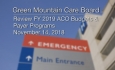 Green Mountain Care Board - Review FY 2019 ACO Budgets & Payer Programs 11/14/18