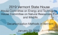 Vermont State House - Decarbonization Methods in Vermont 1/22/19