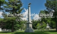 Rochester Selectboard - October 14, 2019
